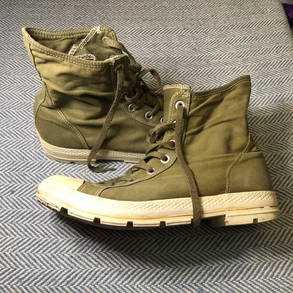 Converse Olive Green High Top Boots - Picture 2 of 9